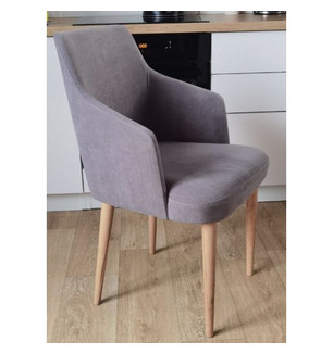 Стул Тюльпан с подлокотниками (серый)