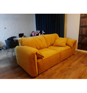 Диван Куба прямой (горчичный)