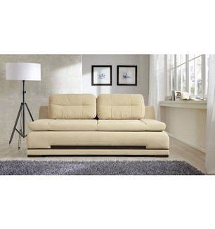Диван Леон раскладной (бежево-белый)