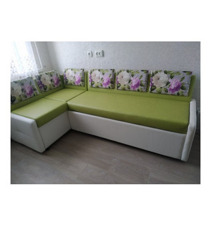 Диван Оскар со спальным местом (салатовый, белый)
