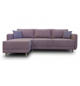 Диван-кровать Виша угловой (омега розовый)