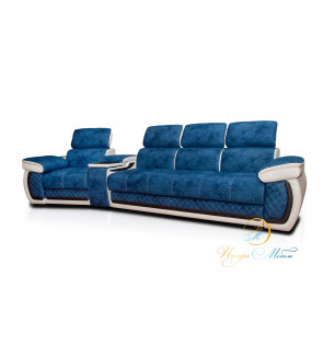 Прямой модульный диван Айпетри Люкс (джинсовый)