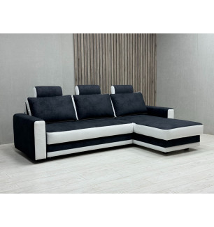 Угловой модульный диван Верона люкс (черный)