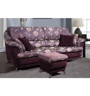 Диван Жанетта 3-х местный раскладной (бордовый)