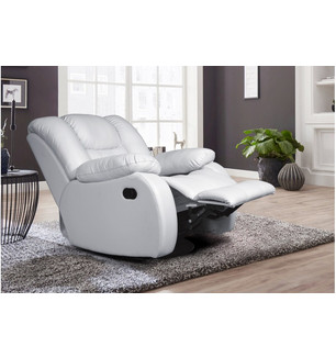 Кресло Лорд реклайнер механический (белый антик)